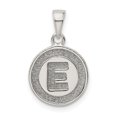 thumbnail image 1 of Collier Pendentif Cercle Monogramme Initiale Lettre E en Argent Sterling 925, 1 of 6