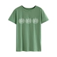 thumbnail image 4 of Xuanfei Women Flower Graphic Printed Crew Neck Short Sleeve T-Shirt, 4 of 7