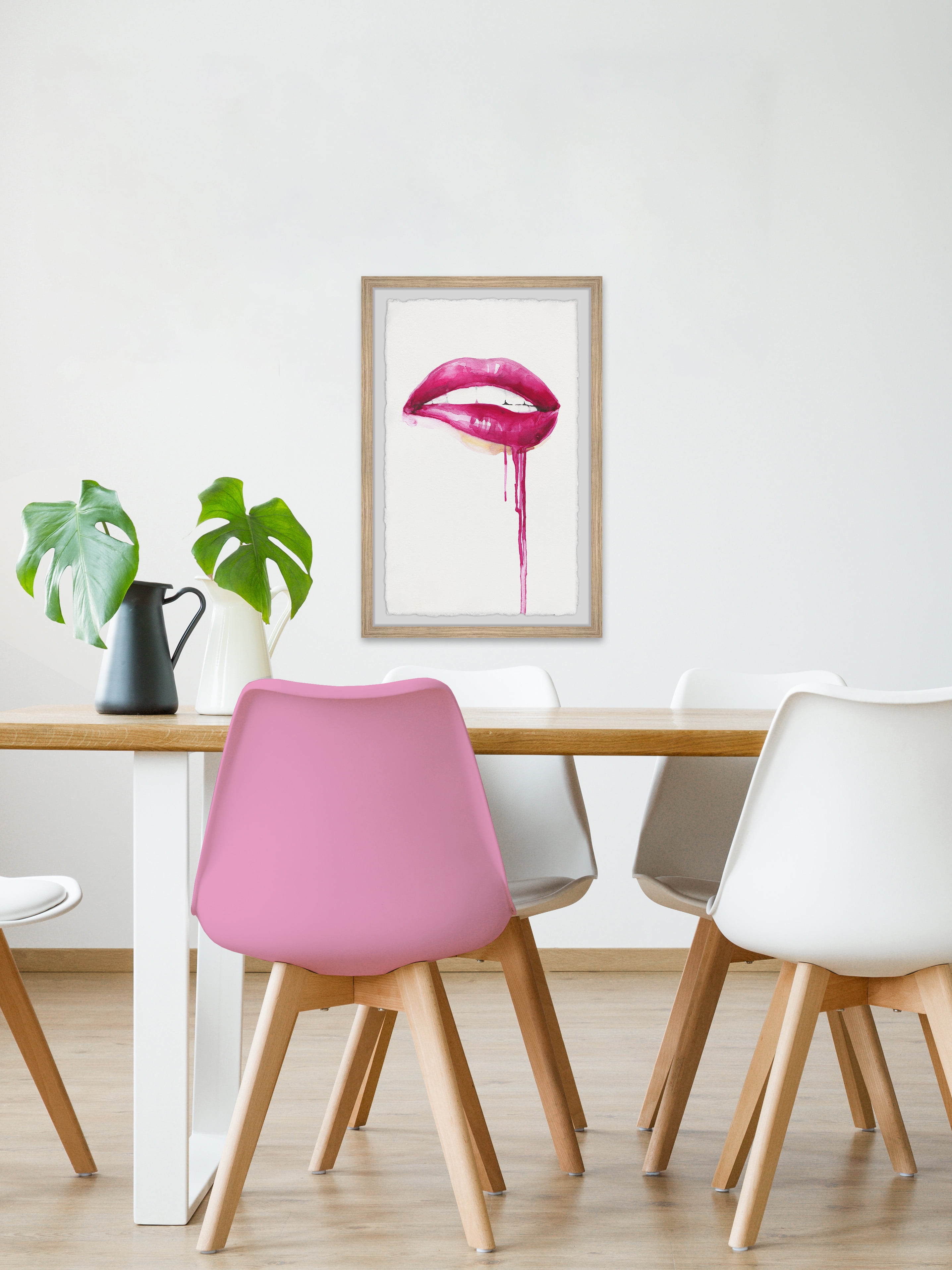 Marmont Hill "Biting Lip" Framed Painting Print