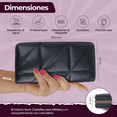 thumbnail image 3 of Cartera Billeteras Tarjetera Moderna Para Dama Color Negro Diseño de la tela Rayas, 3 of 5