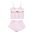thumbnail image 3 of Gkeoshab Womens Pajama Sets Silk Pajamas for Men Women's Pajamas With Chest Pads Summer Suspender Shorts Large Integrated Cup Size Home Clothing Set Nightdress for women, 3 of 3