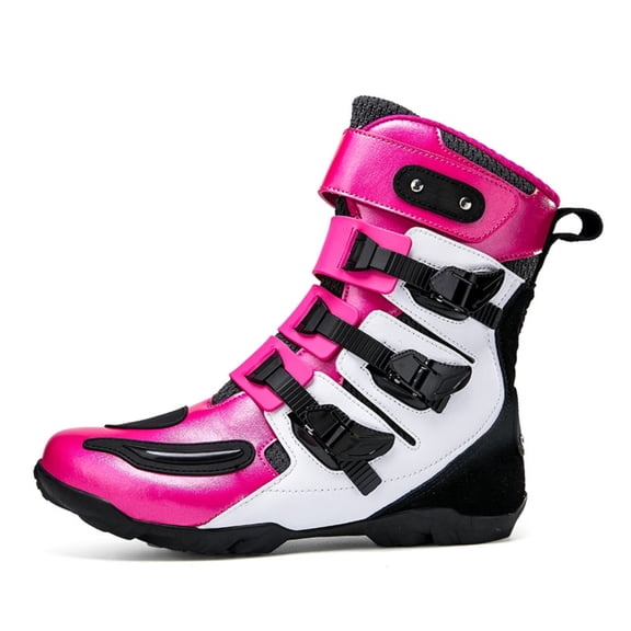 Botas de moto y zapatos de moto para todas las estaciones para hombre y mujer.,Rosa,45