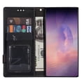thumbnail image 3 of Allytech Flip Cover for Samsung Galaxy Note 20, PU Leather Folding Stand Shockproof Credit Cards Slots Drop Protection Wrist Strap Magnetic Closure Wallet Case for Galaxy Note 20, Black, 3 of 6