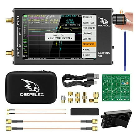 

4.3 Inch NanoVNA-F Vector Network Analyzer 10KHz - 1.5GHz with 5000MA-H Battery & Encoder Control for SWR HF VHF