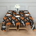 thumbnail image 3 of Musical Halloween Icons Pattern Square Tablecloth,Waterproof Square Table Cover,Wipeable Spillproof Washable Table Cover for Home Kitchen Party Decor 42"X42"(107x107cm), 3 of 6