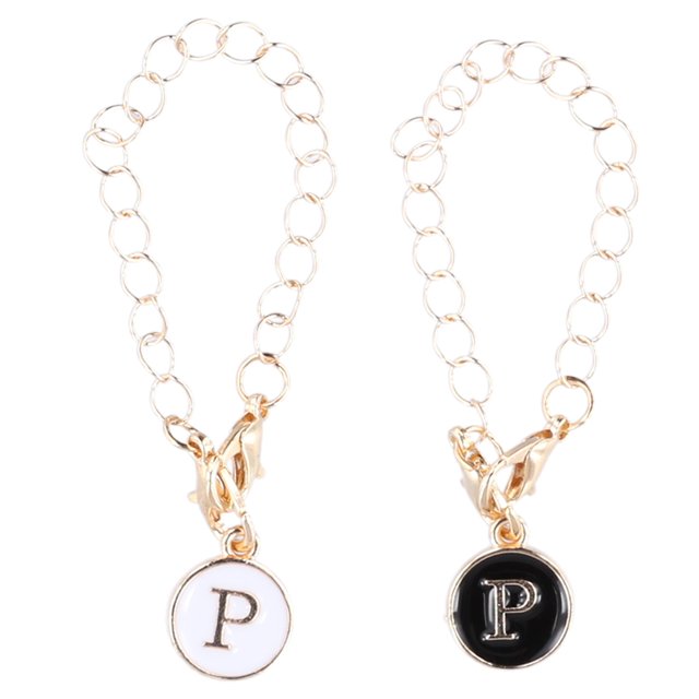 Accesorios de dijes para la letra P de la Copa Stanley, mango de letra de identificación con nombre, 2 uds.