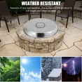 thumbnail image 3 of Couvercle Rond pour Foyer en Acier Inoxydable avec Poignée, Housse Robuste et Résistante aux Intempéries pour Feu de Camp, Argent, Ajustement Universel pour Foyers de 20x20 à 38x38 Pouces, pour Patio et Camping, 3 of 8