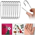 thumbnail image 6 of 20pcs Metal Large Safety Pins Brooch Base Hook for For DIY Lock Jewelry Blankets Clothes Craft Making Accessory Supply Materials, 6 of 7