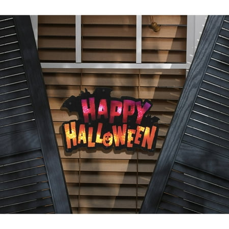 Lighted Happy Halloween Window Decoration - Walmart.com