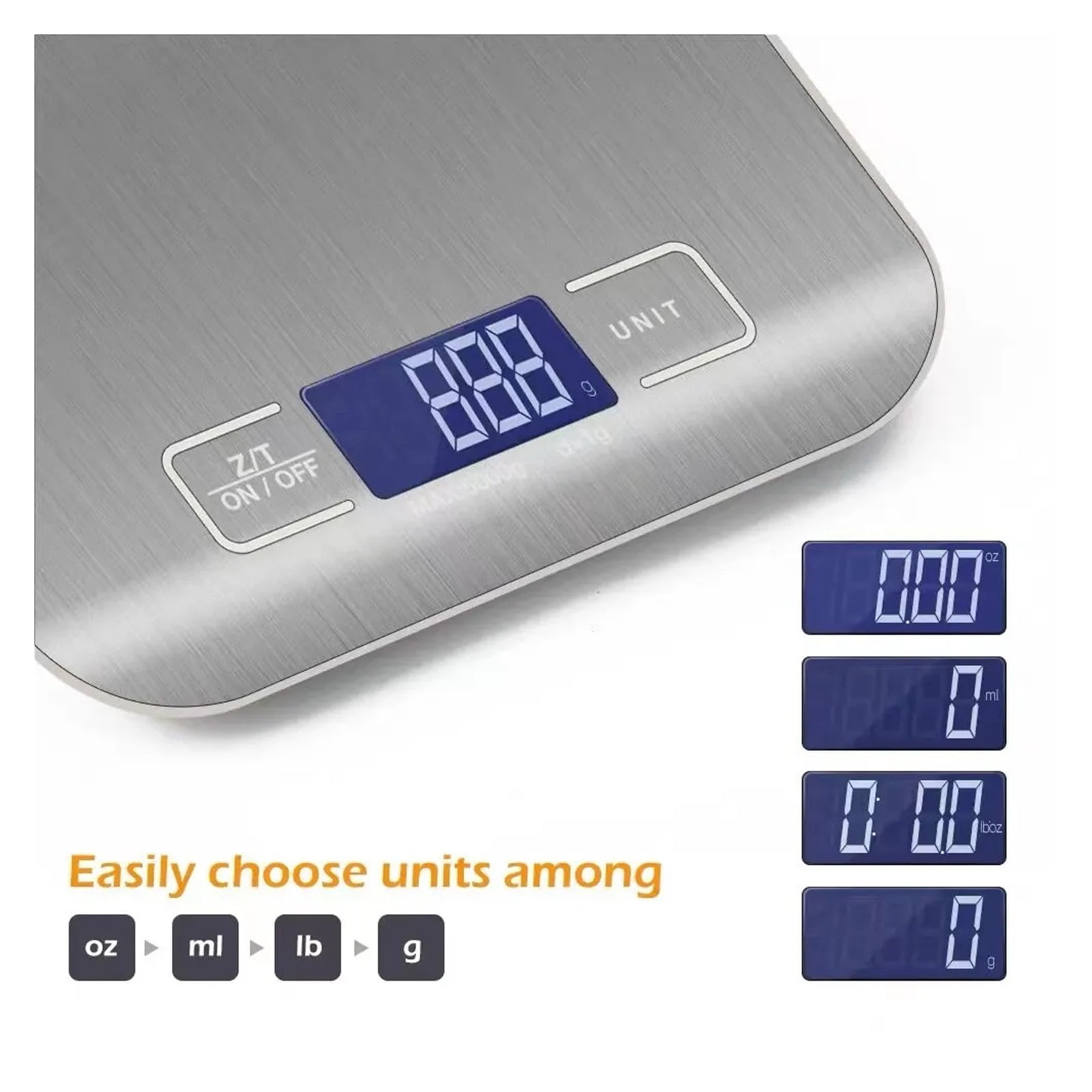 10KG Kitchen Scales Stainless Steel Weighing For Food Diet Postal Balance Measuring LCD Precision Electronic