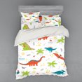 thumbnail image 2 of Ambesonne Cartoon Bedding Set 3 Pcs, Prehistoric Wildlife, Twin, Multicolor, 2 of 3