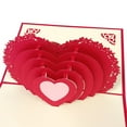 thumbnail image 5 of Wrapables® 3D Pop-Up Greeting Cards for Birthday, Thank you, Anniversary, Wedding, Holidays (Set of 4), Wedding (Lovers Arc, Horse Carriage, Love Birds, Red Hearts), 5 of 7