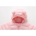 thumbnail image 4 of TAIAOJING Snowsuit Romper Jacket for Girls Boys Kids Toddler Newborn Infant Baby Girls Boys Winter Warm Snowsuit Bear Ears Hooded Jumpsuit Down Coat Romper Padded Fall Jacket Coats 6-12 Months, 4 of 8