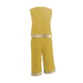 thumbnail image 4 of DHFJKG Linen Sets For Women 2 Piece Summer Outfit Sleeveless Color Block Loose Fit Tank Top And Capri Pants Set Beach Vacation Outfits, 4 of 4