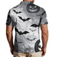 thumbnail image 5 of Men's Halloween Shirts Pumpkin Candy Print Henley Fashion T Shirt Spider Graphic Short Sleeve Spooky Vintage Tees M, 5 of 5