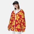 thumbnail image 5 of Fotbe Red Vintage Flowers Men's Women's UPF 50+ Sun Protection Jacket Hooded Cooling Shirt with Pockets Hiking Outdoor Performance-XX-Large, 5 of 9