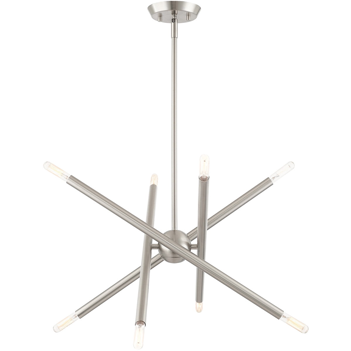 8 Light Brushed Nickel Chandelier with Steel base material
