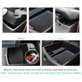 thumbnail image 2 of Center Console Accessory Organizer for 2018 2019 2020 Kona, ABS Material Armrest Box Insert Tray Glove Secondary Storage Box (Blue), 2 of 7
