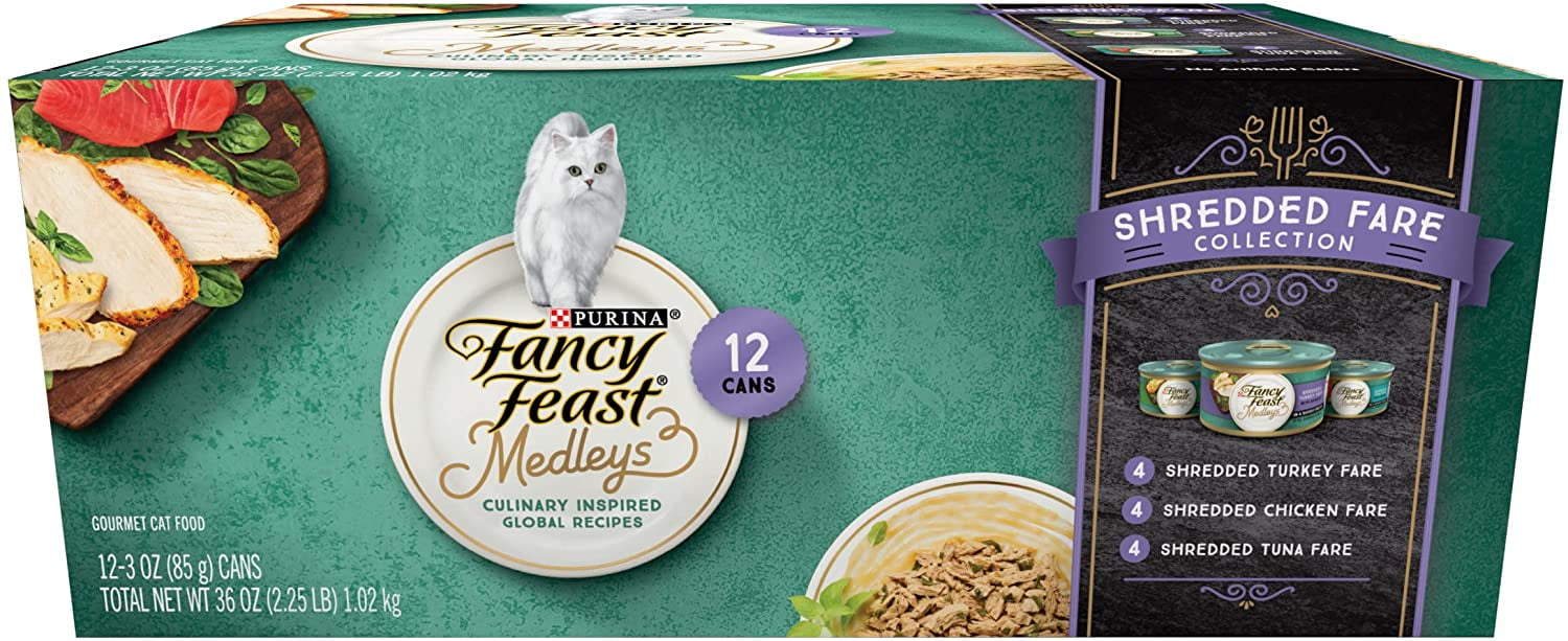 Purina Fancy Feast Medleys Cat Food Shredded Fare Collection, 4 - Fancy Feast Making Cats Sick 2024