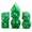 Green, variant on Polyhedral DND Dice Set, Blue Purple Resin RPG Dice with White Numbers, Dice for Dungeons and Dragons RPG Games