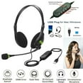 thumbnail image 2 of USB Headset with Microphone Noise Cancelling & Mic Mute Volume Control, Computer Headphone for Call Center Office Business PC Calls Teams Skype, Clearer Voice, Light and Comfort, 2 of 9