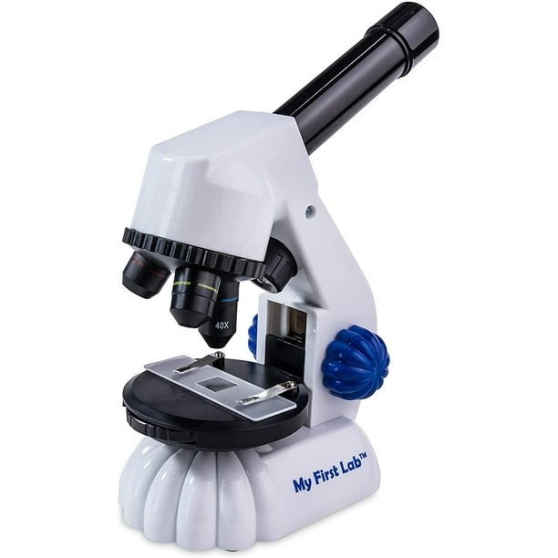 Mini microscope HHHC pour enfants de 5 à 7 ans - Kit de microscope STEM  d'entrée de gamme avec microscope pour enfants, lames de microscope, guide  et plus encore - Kit scientifique