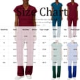 thumbnail image 4 of Hearthz Medical Uniform Women's Scrubs Set Stretch V-Neck Scrub Top & Jogger Pant Scrub Sets for Woman, 4 of 7