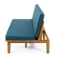 thumbnail image 3 of GDF Studio Riebe Outdoor Acacia Wood Convertible Daybed with Cushion, Teak and Dark Teal, 3 of 7