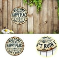 thumbnail image 5 of Welcome To My Happy Place – Don’t Ruin It Tin Sign, 7.8x7.8inch Vintage Round Metal Sign, Home Decor for Bathroom, Garden, Farm, Bedroom, Bar, Cafe, 5 of 9