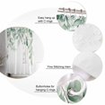 thumbnail image 5 of Small Stall Shower Curtain 48x72 Inch Narrow Half Size Sage Green Eucalyptus Leaves Bath Curtains Bathroom Decor Spring Summer Botanical Waterproof Fabric Shower Curtain Set with Hooks 48 Inch, 5 of 6