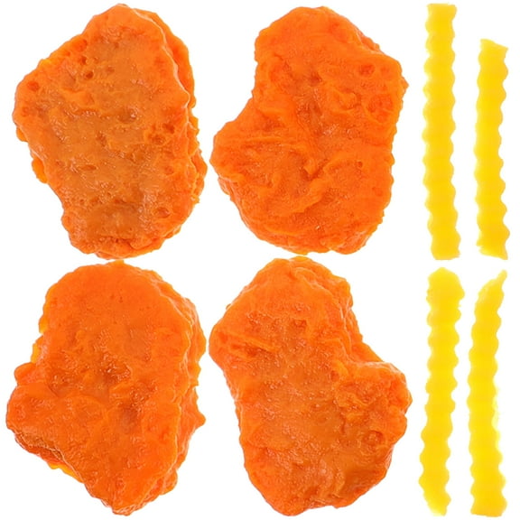 BESTSKY Artificial Chicken Nuggets & Fries Set for Display & Photography Props
