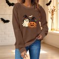 thumbnail image 5 of Enjoytime Halloween Sweatshirt for Women Ghost Graphic Pullover Crew Neck Sweatshirts Fall Casual Cute Long Sleeve Tops, 5 of 6