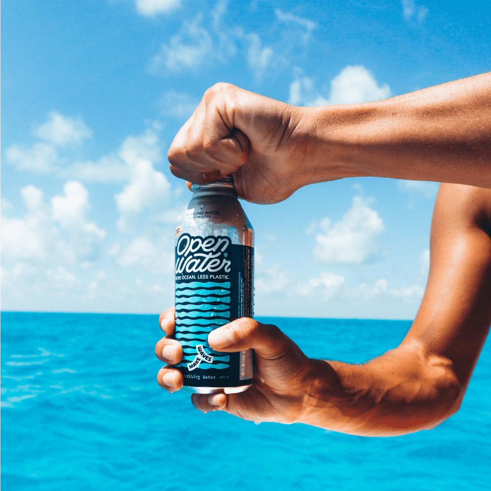 Open Water | Sparkling Bottled Water with Electrolytes in 16-oz Aluminum Bottles (3 Cases, 36 bottles TOTAL) | BPA-Free and Eco Friendly