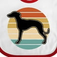 thumbnail image 4 of Inktastic Whippet Dog Retro Sunset Boys or Girls Baby Bib, 4 of 4