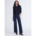 thumbnail image 3 of Free Assembly Women's and Women's Plus Ruffle Neck Chest Pocket Cardigan, Sizes XS-4X, 3 of 6