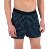 Men's Perry Ellis 163074 Luxe Chevron Stripe Boxer Short (Black/Celestial M)