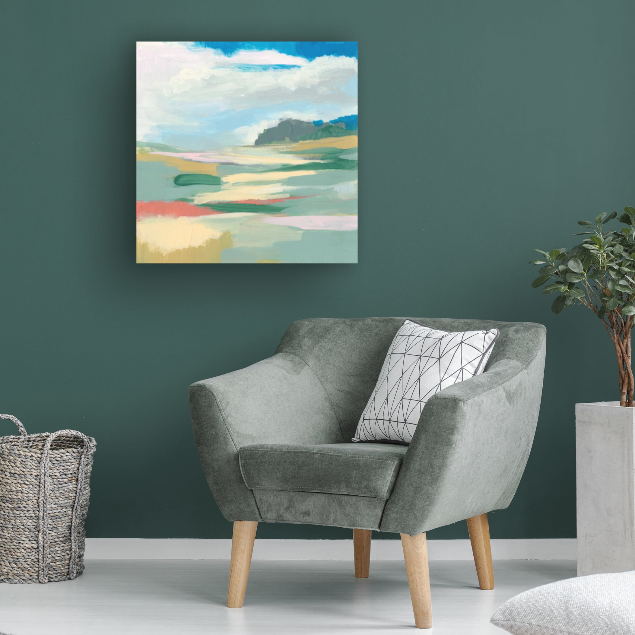 Canvas Wall Art - Jennifer Goldberger 'Sweeping Sky I' Wall Art for Living Room, Bedroom, or Office Décor by Trademark Fine Art - 24 x 24 Inches