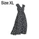 thumbnail image 2 of Vestido largo informal de verano con escote en V y tirantes finos y estampado floral para mujer, 2 of 6