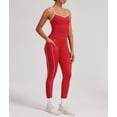thumbnail image 2 of PISONIC Women Two Pieces Workout Set Tank Top Color Block High Waist Leggings Gym Work Outfits with Pockets, 2 of 7