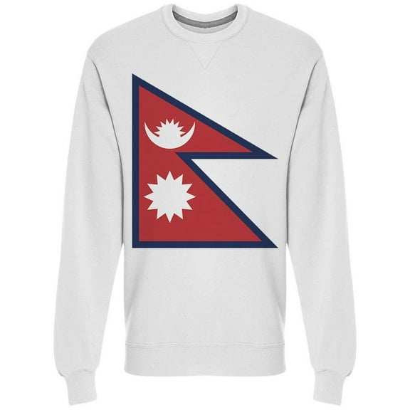 Nepal Flag Graphic Sweatshirt Men -Image by Shutterstock, Male XX-Large