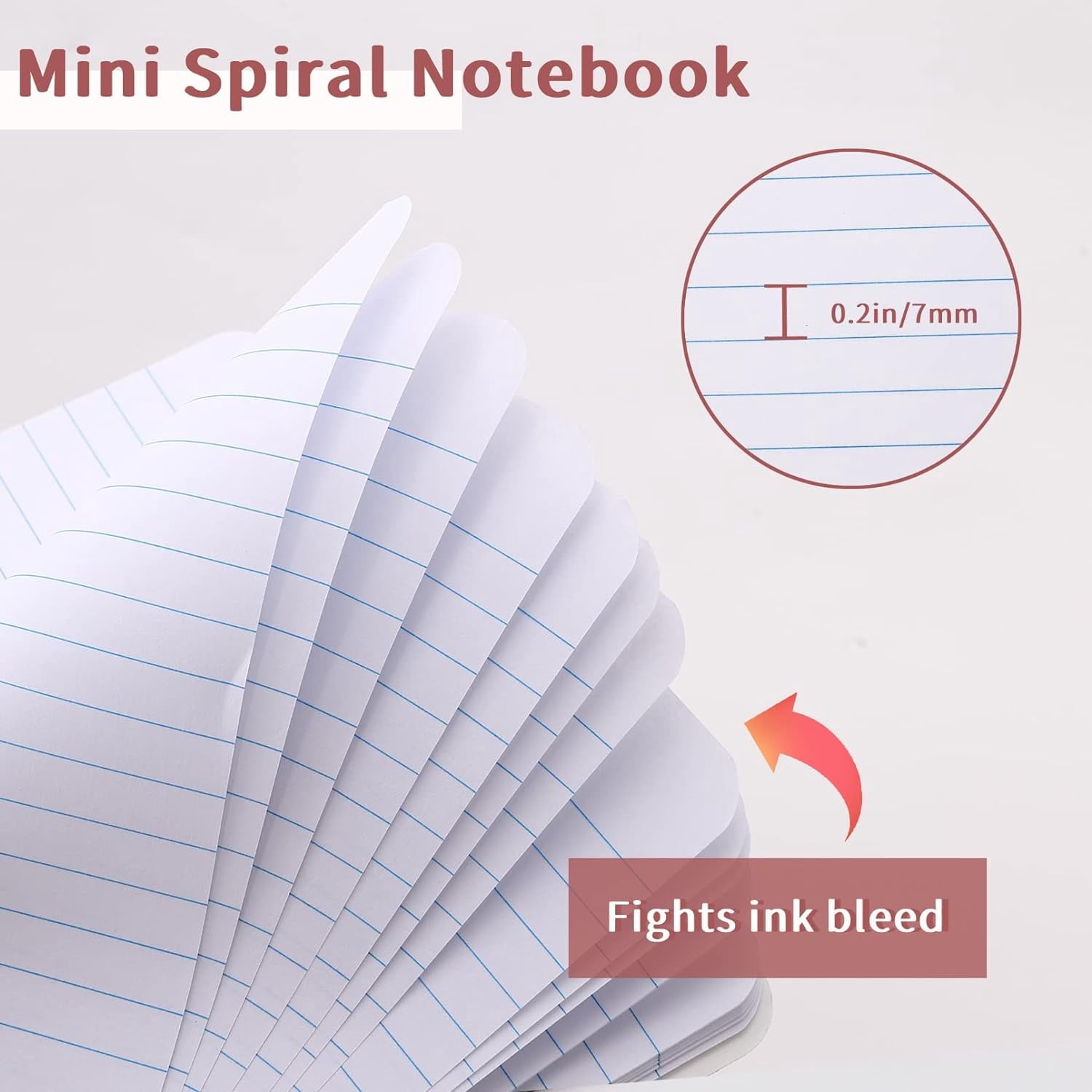Memo Pads,Bexikou 5 × 3 Inch 12 Pack Small Notebook,Pocket Notebook,Mini Note Pads for Home Office,60 Sheets College Ruled Mini Notebook,Random Colors