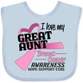 thumbnail image 3 of Inktastic I Love My Great Aunt-breast Cancer Awareness Boys or Girls Baby Bib, 3 of 4