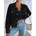 thumbnail image 5 of Ekouaer Long Sleeve Crop Tops for Women Scoop Neck Lightweight Basic Base Layer Thermal Undershirts Shirts Navy Blue, 5 of 6