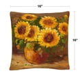 thumbnail image 2 of Masters Fine Art 'Sunflowers Still Life' 16 X 16 Decorative Throw Pillow, 2 of 4