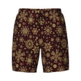 thumbnail image 4 of Lsque Mens Swim Trunks Golden Snowflakes Pattern - Bathing Suit Compression Liner - Beach Swim Shorts Swimwear - (S-3XL) - Stretch Quick Dry -3X-Large, 4 of 9