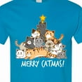 thumbnail image 4 of Inktastic Merry Catmas with Cat Tree and Yellow Star T-Shirt, 4 of 5
