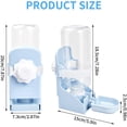 thumbnail image 2 of Water Dispenser for Rabbit, 17oz Rabbit Water Feeder, Pet Drinking Fountain, Small Animal No Leak Water Feeder, Hanging Water Fountain Automatic Dispenser for Bunny Chinchilla Hedgehog Squirrel, 2 of 7