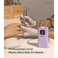 thumbnail image 2 of MelodySusie SC300F Electric Nail Drill Machine,30000 RPM Cordless Rechargeable Nail File Kit for Acrylic Gel Nail Care Manicure Polishing Set,Purple, 2 of 7