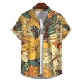 thumbnail image 2 of Camisas hawaianas con estampado floral 3D para hombre, blusa de manga corta con un solo pecho, blusas de playa para vacaciones, ropa Harajuku, 2 of 5