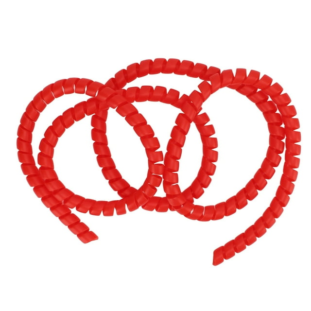 Brake Line Spiral Tube, Spiral Cable Wrap Wear Resistant 360° Protection Anti Sewage Plastic For Electric Scooter Red